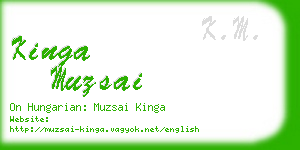 kinga muzsai business card